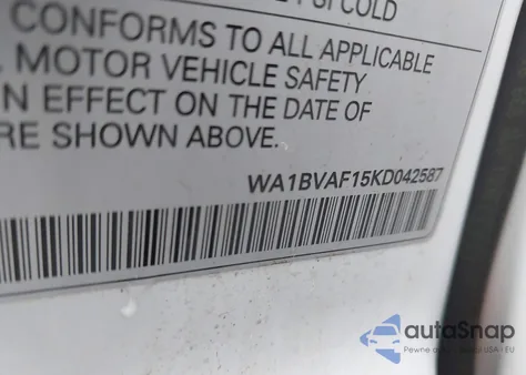 2019 Audi Q8 55 Premium z USA, uszkodzony, nr VIN WA1BVAF15KD042587